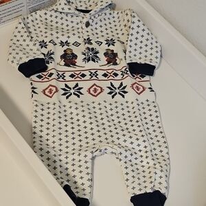 Cozy Cream and Black Kids One Piece